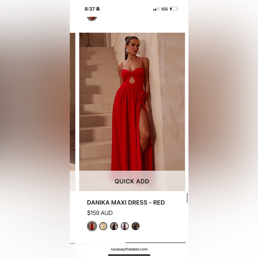 Runaway The Label Red High Low Maxi Dress